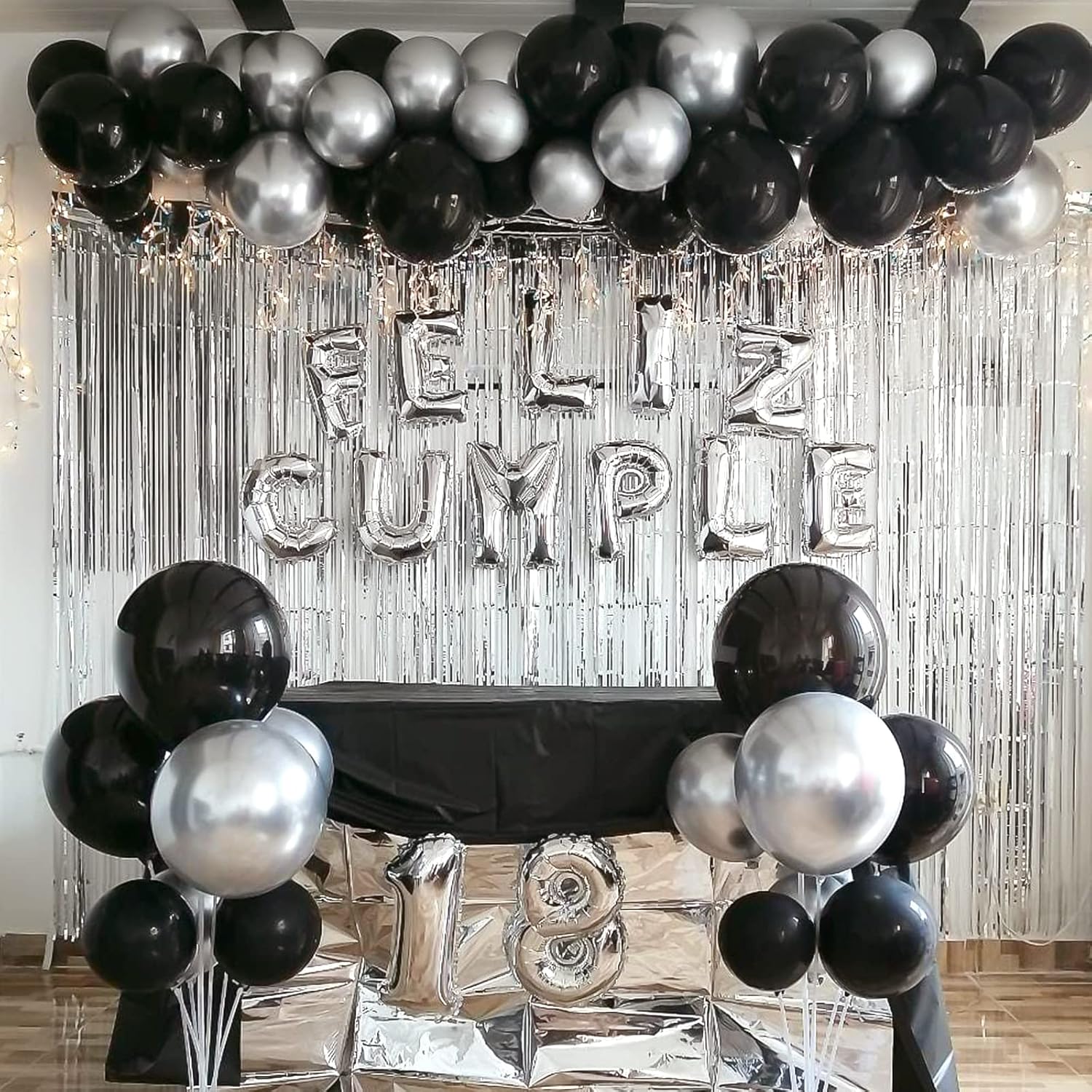 RUBFAC Black Balloons - 129-Piece Latex Balloon Arch Kit for Halloween & Party Decorations | 5-12 Inch Sizes