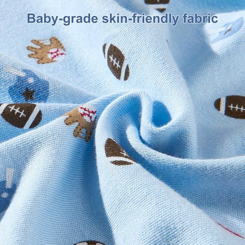 Bubble Bear Baby Swaddle 3-Pack | Adjustable Newborn Sleep Sack Blanket for Infants 0-3 Months - Blue