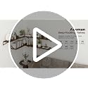 16x12 Inch Deep Floating Wall Shelves - Set of 2 Heavy Duty White Shelves