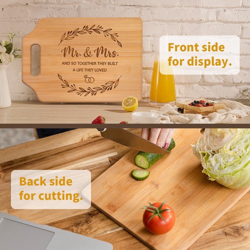 Milcier Wedding Gifts for Couple 2025, Mr and Mrs Wedding Cutting Board, Engagement Bridal Shower Marriage Gifts for Newlyweds, Couples, Bride to Be