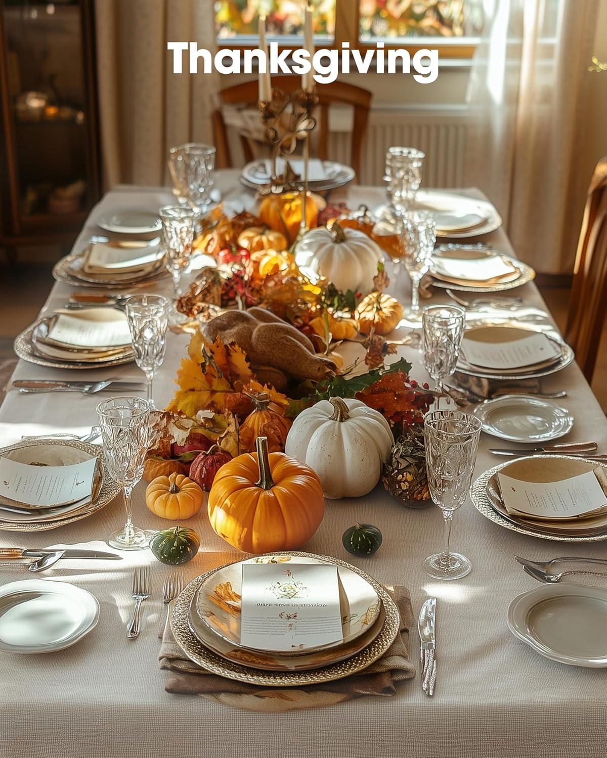 Pureegg Disposable Plastic Table Cloths - 54 x 108 Inch, Leakproof & Sturdy for Parties, Weddings, Thanksgiving | Beige & Cream
