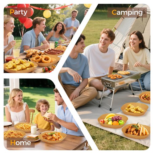 400 Pcs Air Fryer Liners Disposable, 8" Square Heavy-Duty Parchment Paper for 5-8 qt Airfryer Basket, Non-Stick & Grease-Proof Baking Liner for Oven Pan