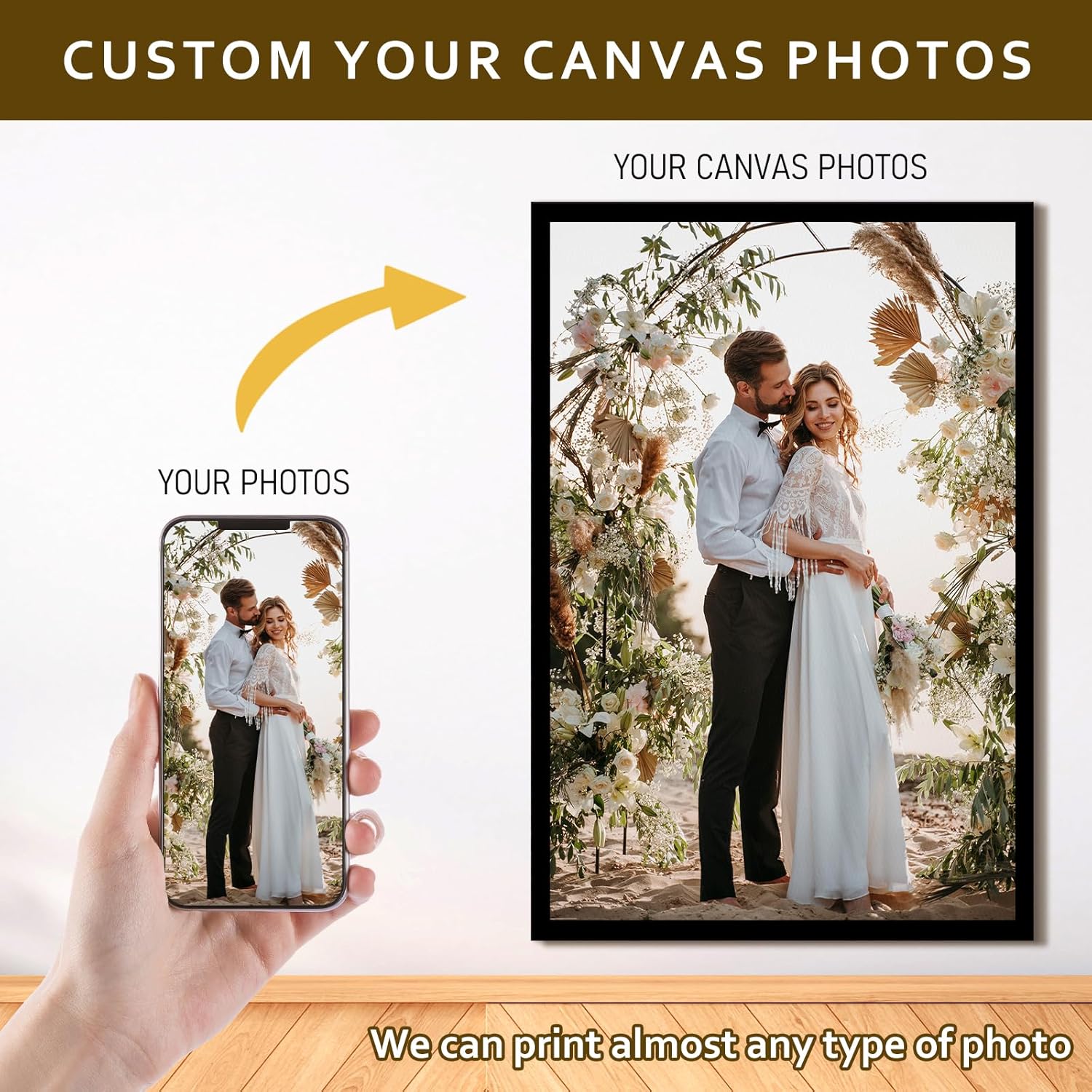 Skiennix Custom Canvas Prints - Personalized Photo Gifts for Home Decor | 16x24 Floating Frame