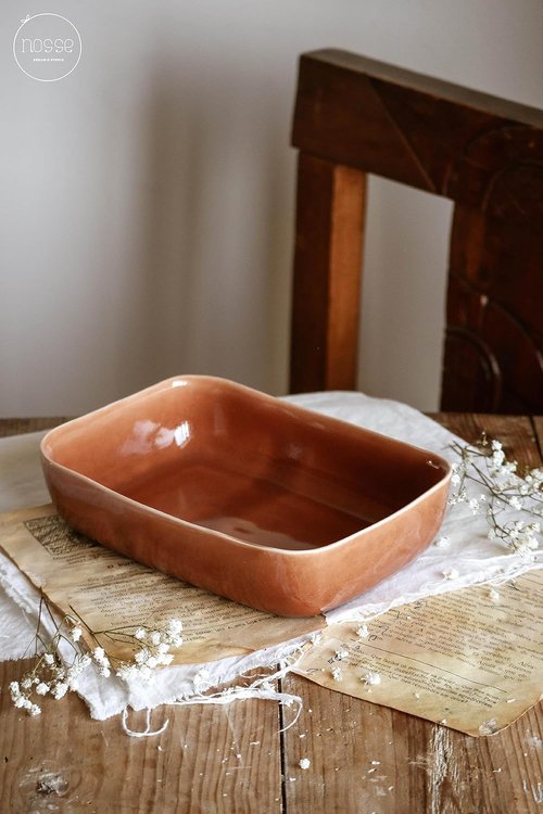 Fortessa Nosse Svelte Stoneware Bakeware Set - 3 Piece Terracotta Collection