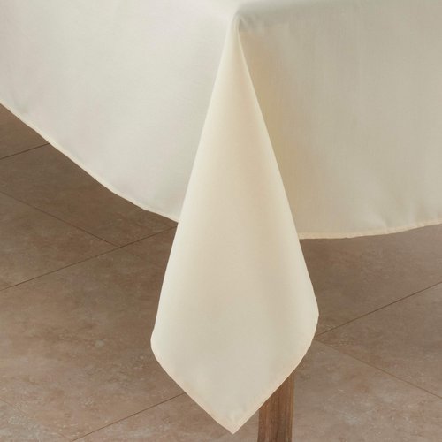 SARO LIFESTYLE Collection Casual Design Everyday Tablecloth, 60", Ivory