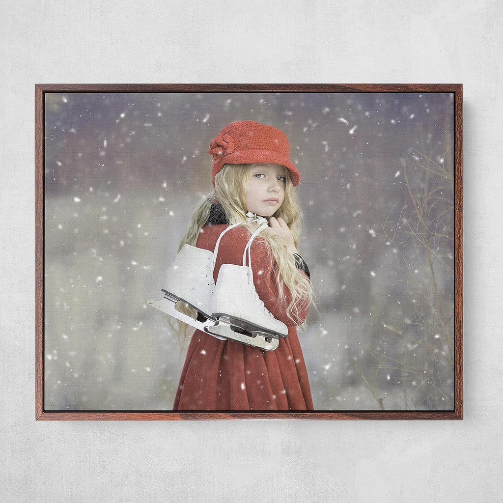 P&L ART Personalized Canvas Prints - Transform Your Photos into Stunning Wall Art | 24x36 Walnut Frame