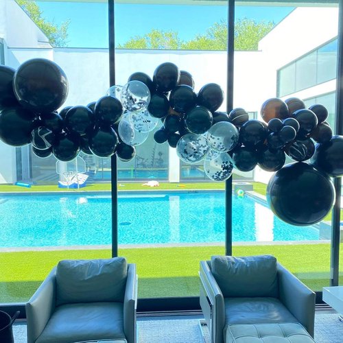 24 Inch Black Latex Balloons by [Brand Name] - 10 Pack for Weddings, Baby Showers & Parties