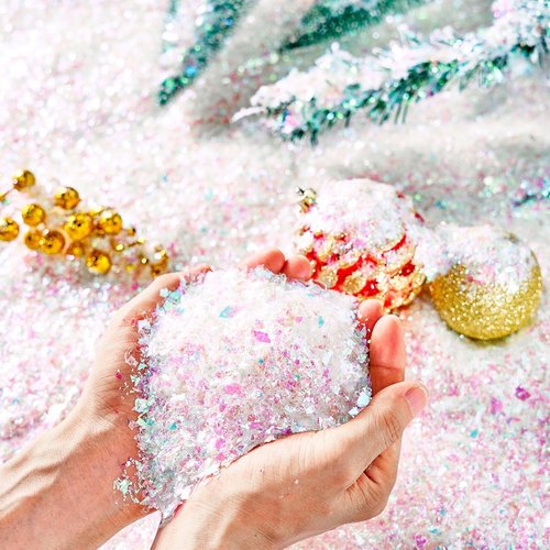 JOYIN 12 Oz Artificial Snowflakes - Perfect for Christmas Tree Decoration & Holiday Crafts