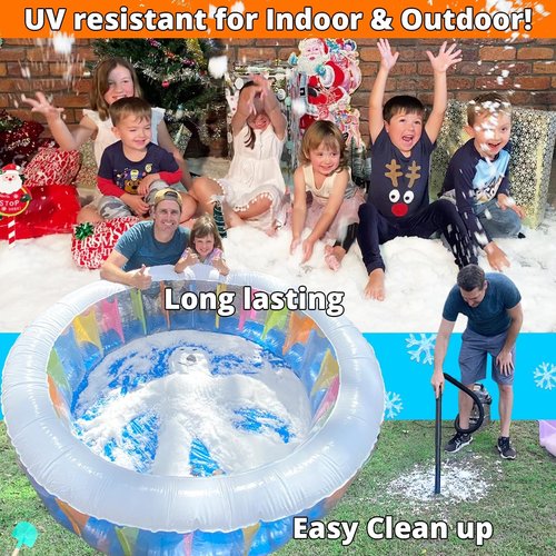 **PARTY GOAT Instant Snow Powder - Create 7 Gallons of Fake Snow | 18oz for Indoor & Outdoor Fun**