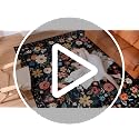 2.6x8 Floral Runner Rug, Washable Non-Slip Rug for Hallway and Kitchen