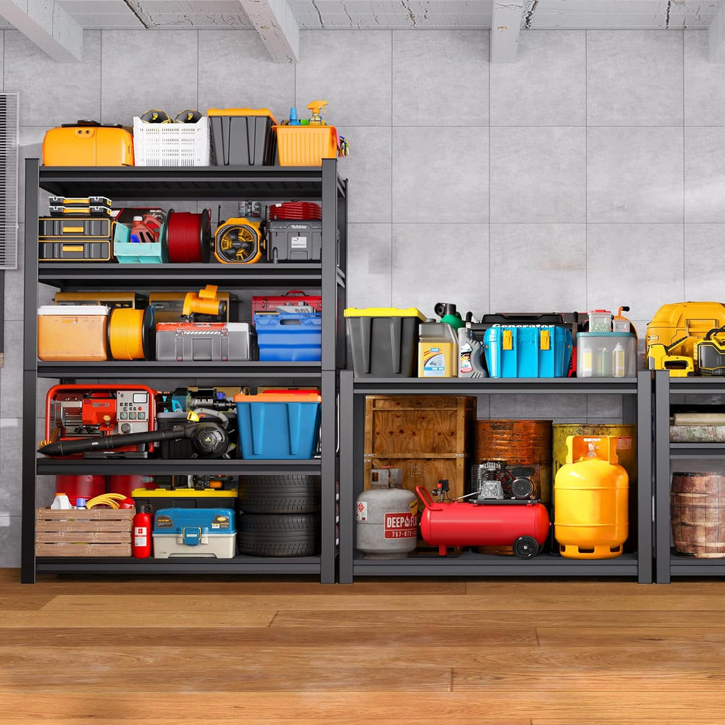 Skiennix 71" Heavy Duty Garage Shelving - 3000LBS Capacity, Adjustable 5-Tier Metal Storage Unit | Ideal for Shop, Warehouse, Basement