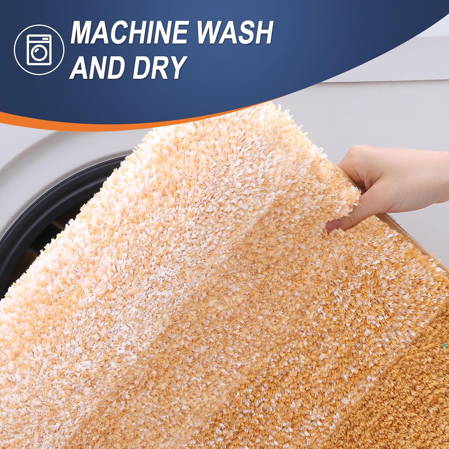 OLANLY Bathroom Rugs - Extra Soft Microfiber Mat with Rubber Backing | Quick Dry, Machine Washable, 30x20, Golden Yellow