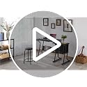 Adjustable Drafting Table with Stool, 3 Drawers and Storage Shelf, Black
