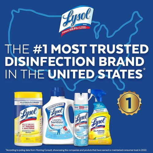Lysol Pro All-Purpose Cleaner - Deep Cleaning Disinfectant Spray - Lemon Breeze Scent - 32 oz Bottle (Pack of 12)