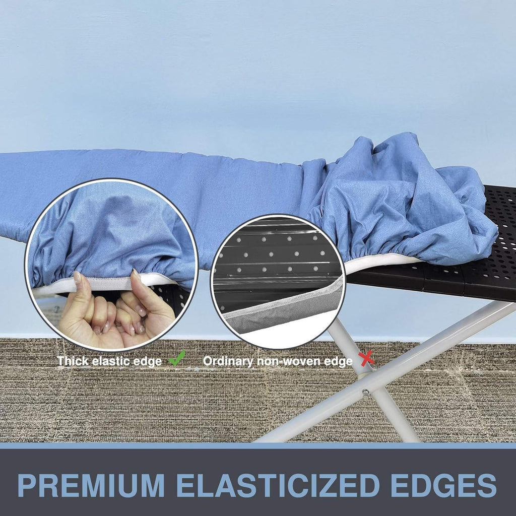 VividPaw Ironing Board Cover - Heavy Duty Silicone Coated Pad, 15x54, Scorch Resistant, Blue