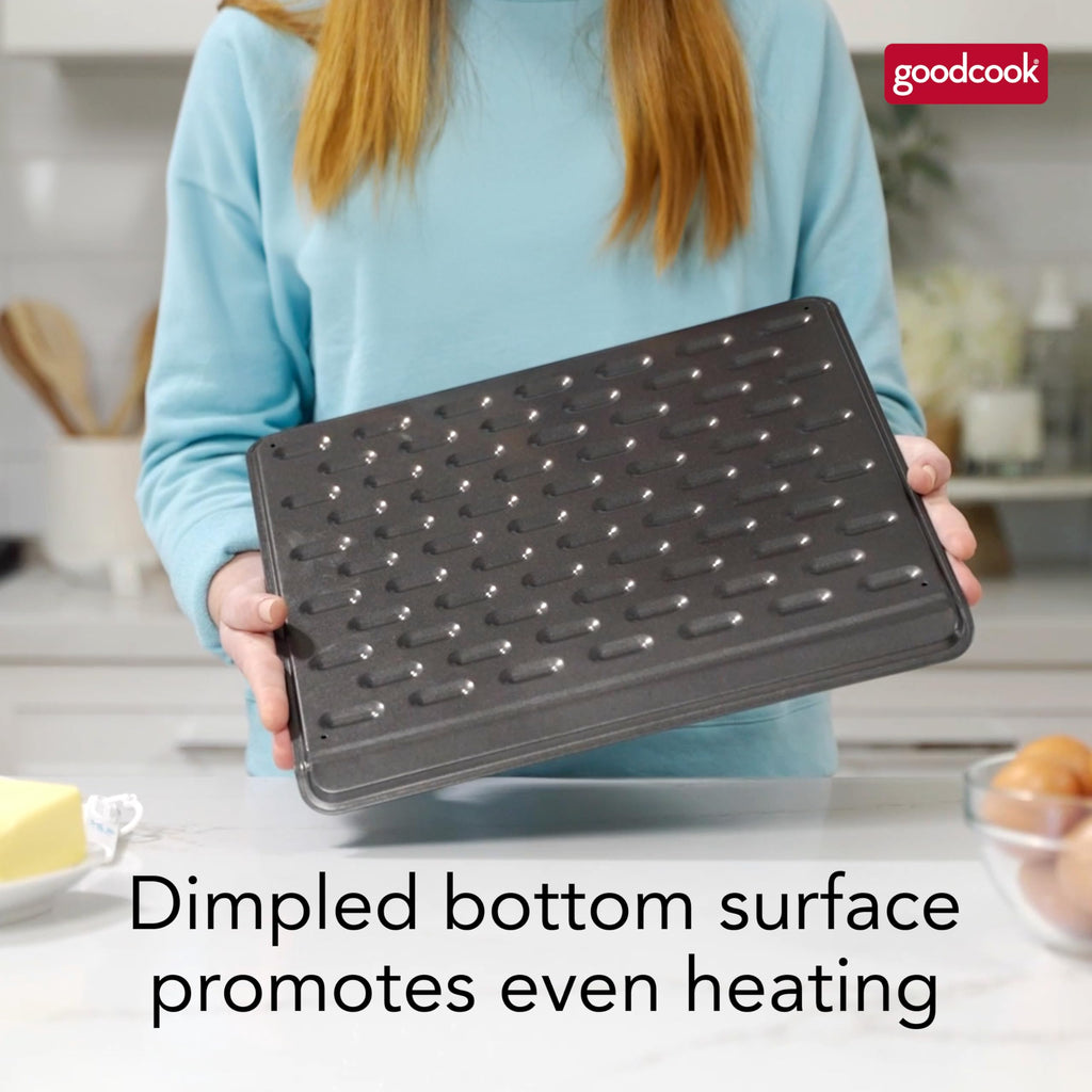 GoodCook AirPerfect Nonstick Air Insulated Cookie Sheet, 14" x 12", No Burning, Gray