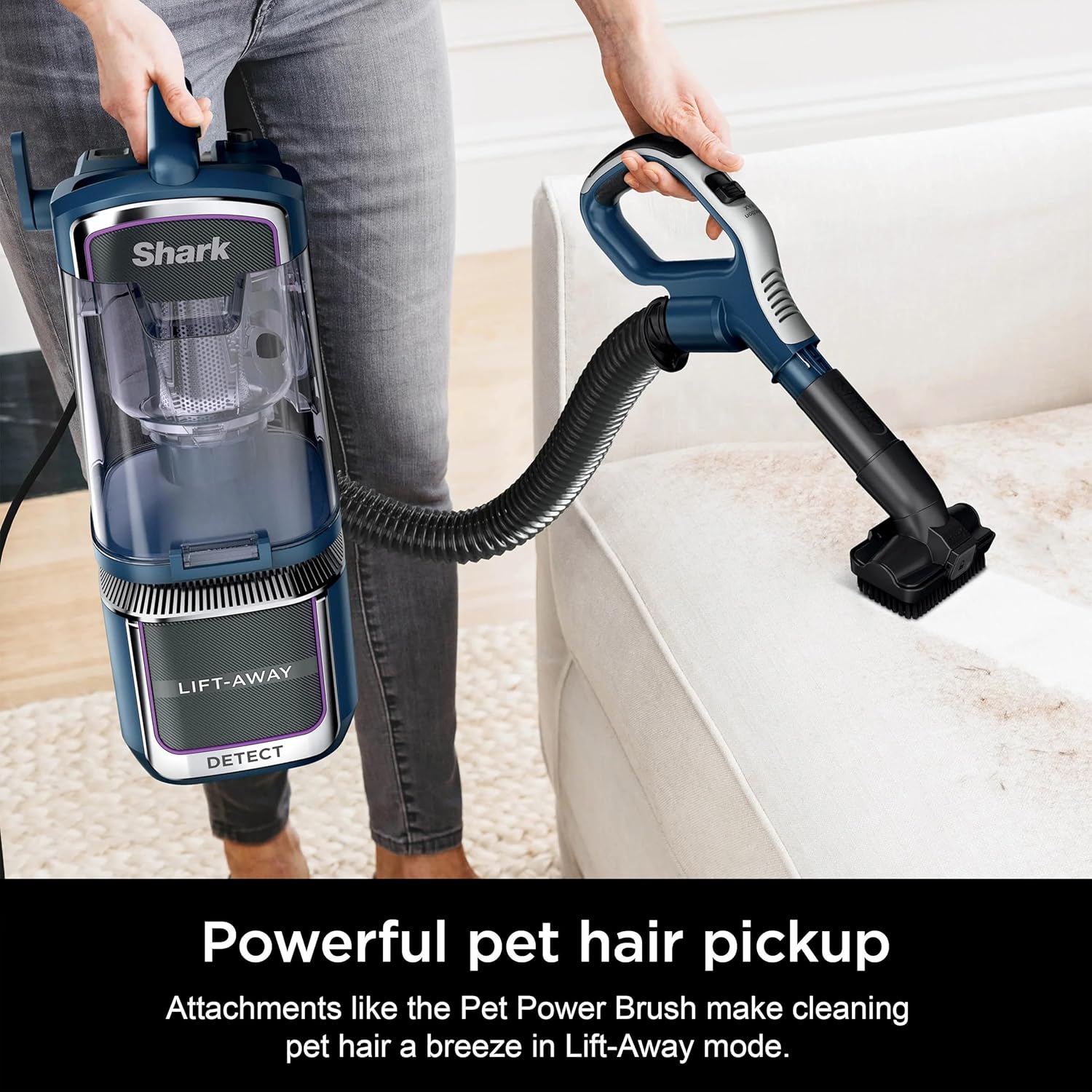 Shark Detect Performance Lift-Away Vacuum - DuoClean, Odor Neutralizer, LED Headlights | 3 Tools Included