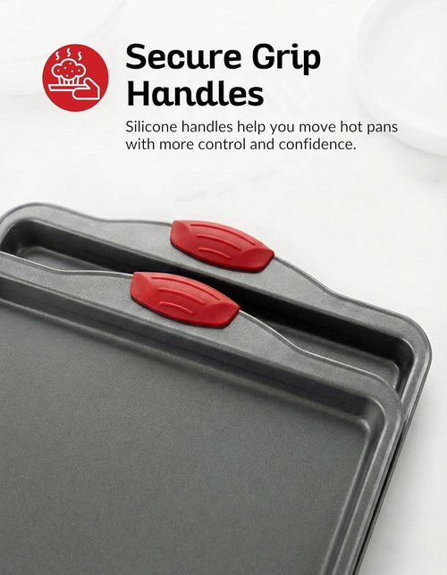 Boxiki Kitchen Non-Stick Baking Sheet - Durable 11x14 Inch Carbon Steel | Dent, Warp & Rust Resistant