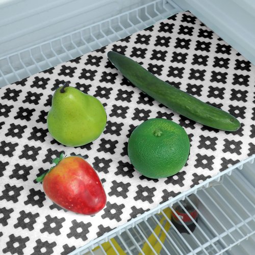 Amyhill 10 Pcs Refrigerator Liners Refrigerator Shelf Liners Absorbent Fridge Mats Washable Fridge Drawer Mats for Shelves, Kitchen, Home, Cabinet, Trays(Cool, 12 x 24 Inch)