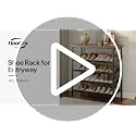 5-Tier Industrial Shoe Rack, Adjustable Metal Mesh Entryway Organizer