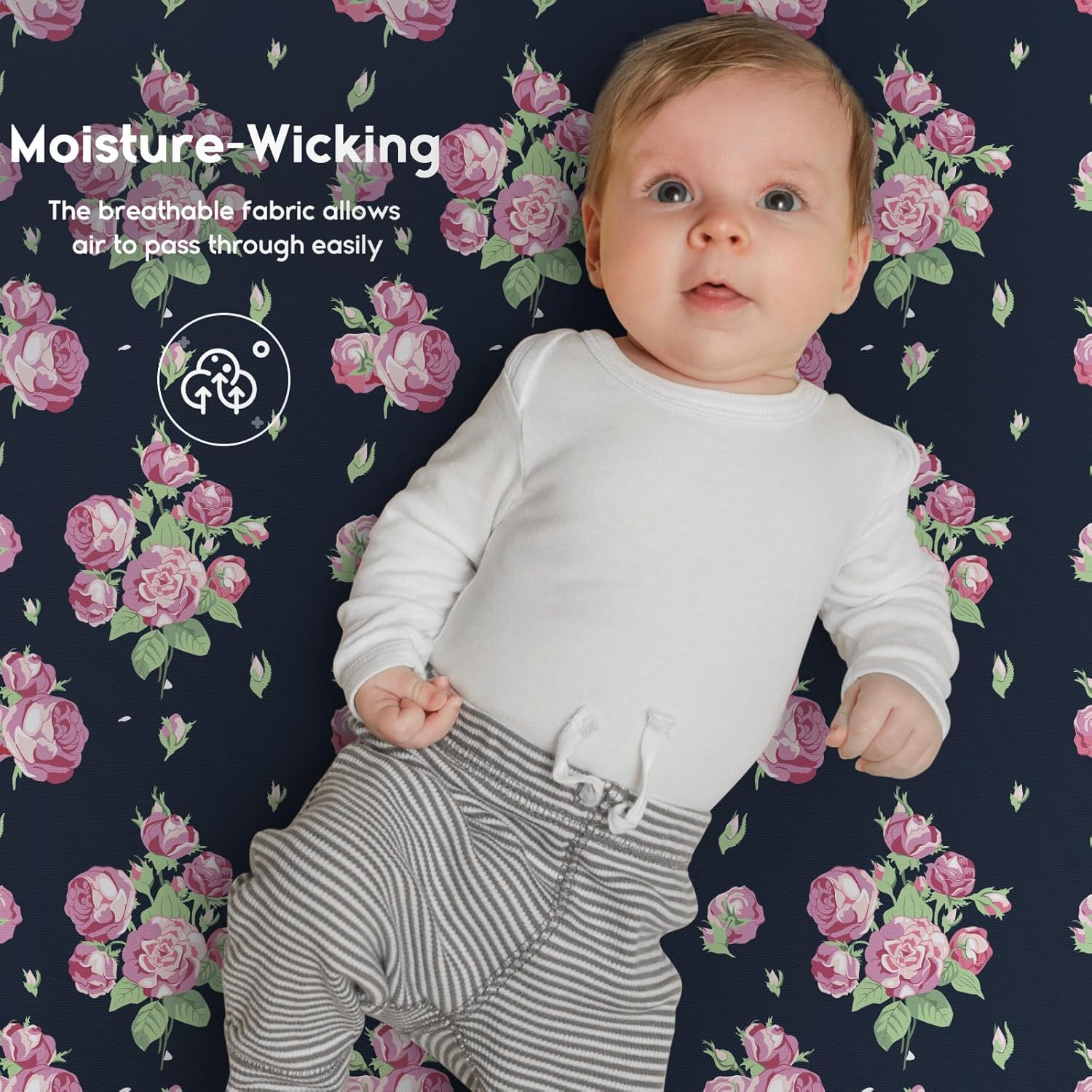 Yoofoss Fitted Baby Crib Sheets - Super Soft Microfiber 2-Pack for Standard Crib & Toddler Mattress | Pink & Cherry 28x52x8in