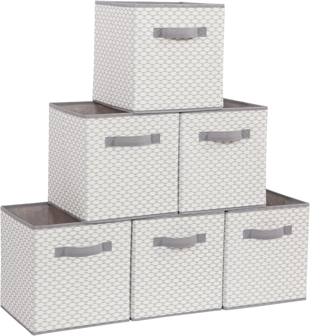 Storage Maniac Storage Cubes - Durable Collapsible Bins with Handles | 6-Pack 11-Inch Fabric Organizers