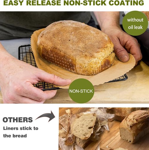 Loaf Pan Liners - 125 Pcs Non-Stick Parchment Paper for Baking | Fits 9x5 Bread Pans