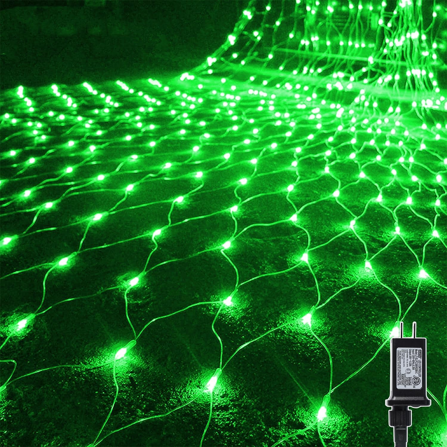 WATERGLIDE 12FT x 5FT Outdoor Christmas Net Lights - 360 LED Waterproof Mesh String Light with 8 Modes | Perfect for Garden & Party Decor