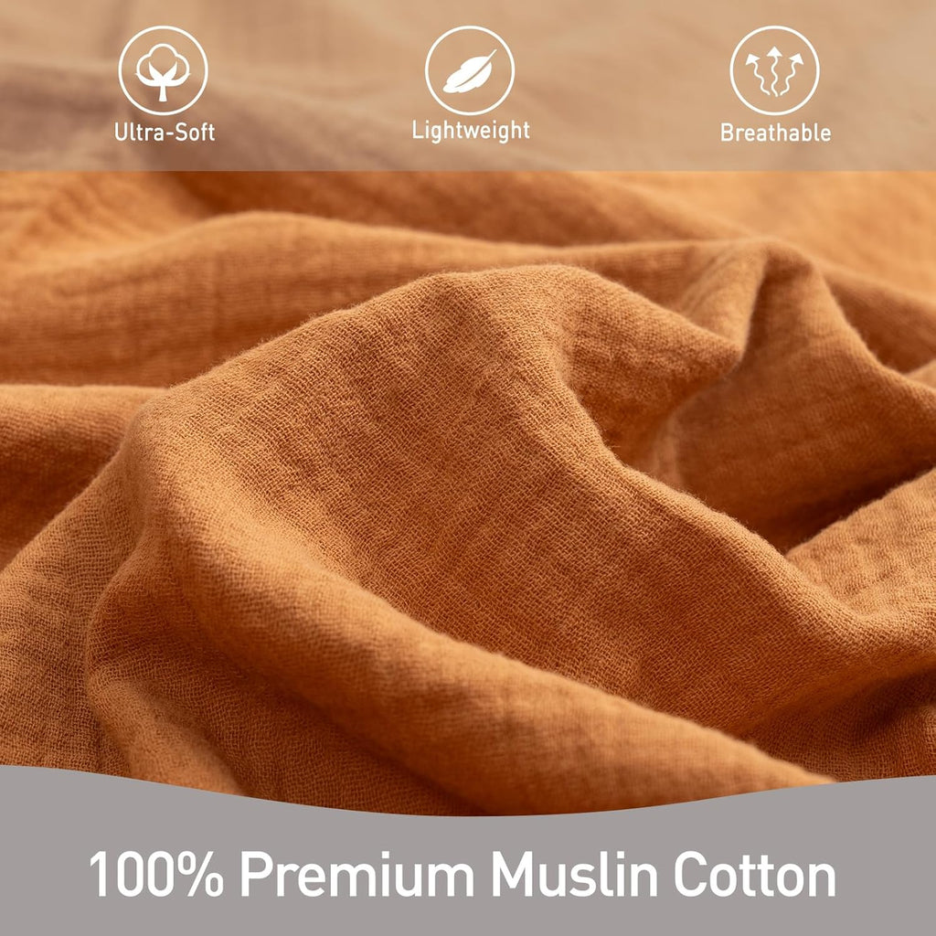 Skiennix Muslin Swaddle Blankets - Soft & Breathable 3-Pack | Large 38 x 40 Inches, Perfect for Newborns