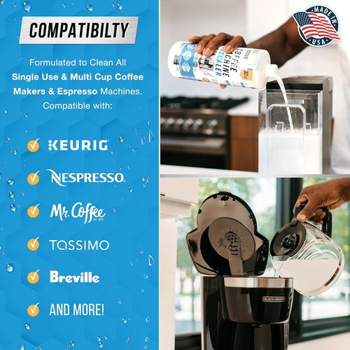 ACTIVE Coffee Machine Descaler | 32oz Descaling Solution for Keurig, Nespresso & More - Limescale Remover