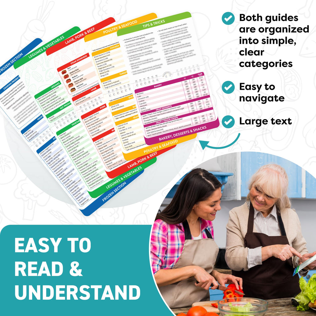 Air Fryer & Instant Pot Magnetic Cooking Guides - 7" x 6" Each - Set of 2 Instant Pot Air Fryer Accessories Cook Books - Airfryer Kitchen Accessories & Kitchen Gadgets 2026