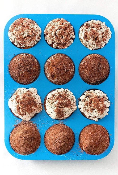 JEWOSTER Silicone Muffin Pan - 12-Cup Nonstick Baking Molds, BPA Free | 2-Pack for Muffins & Cupcakes