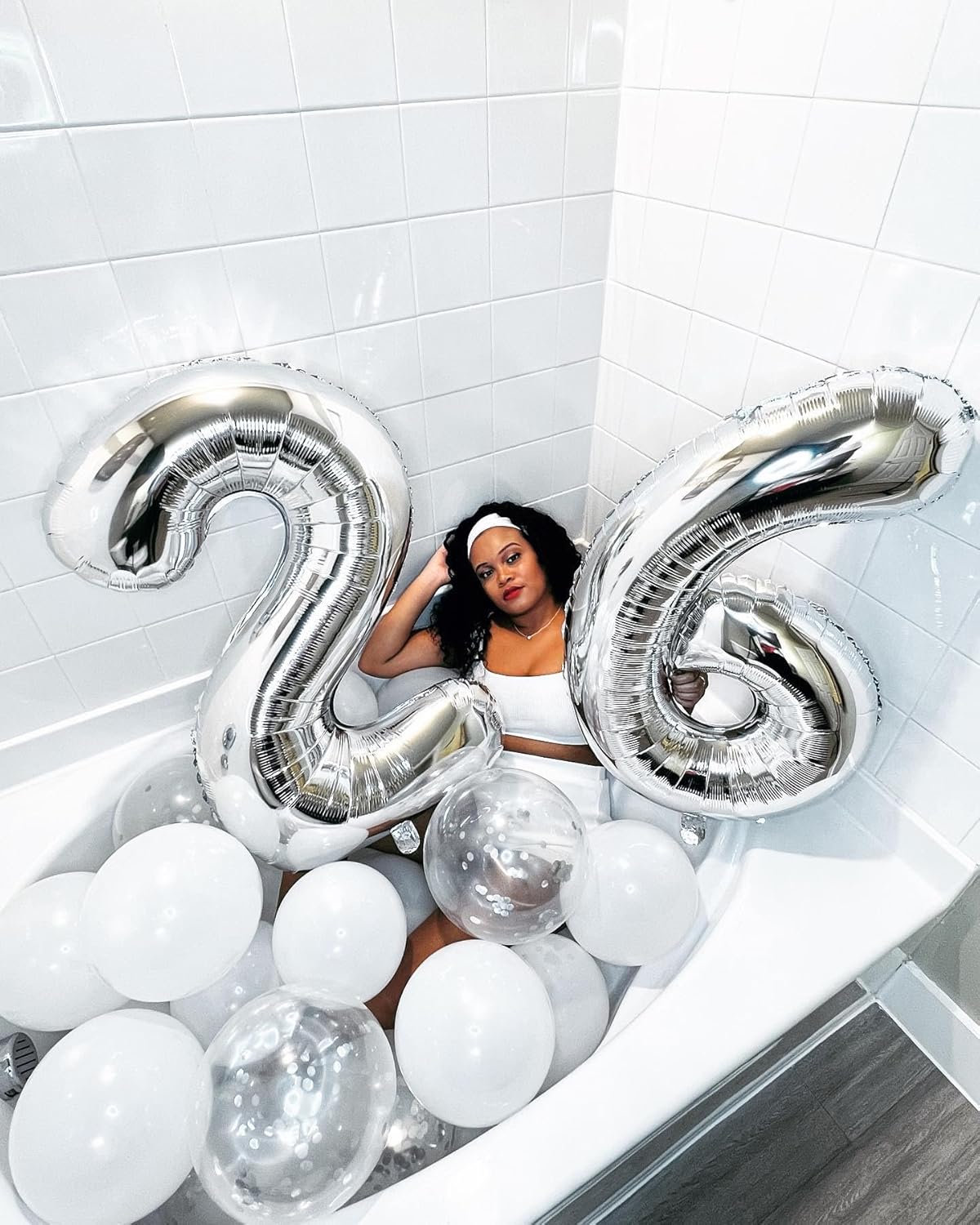 Silver Number 6 Balloon | 40-Inch Birthday Decoration for 6th Birthday Celebrations