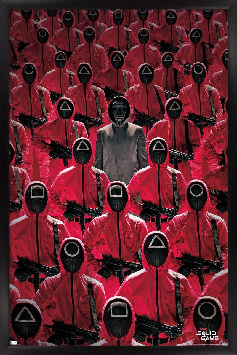 Trends International Netflix Squid Game - Key Art Wall Poster, 22.375" x 34", Black Framed Version