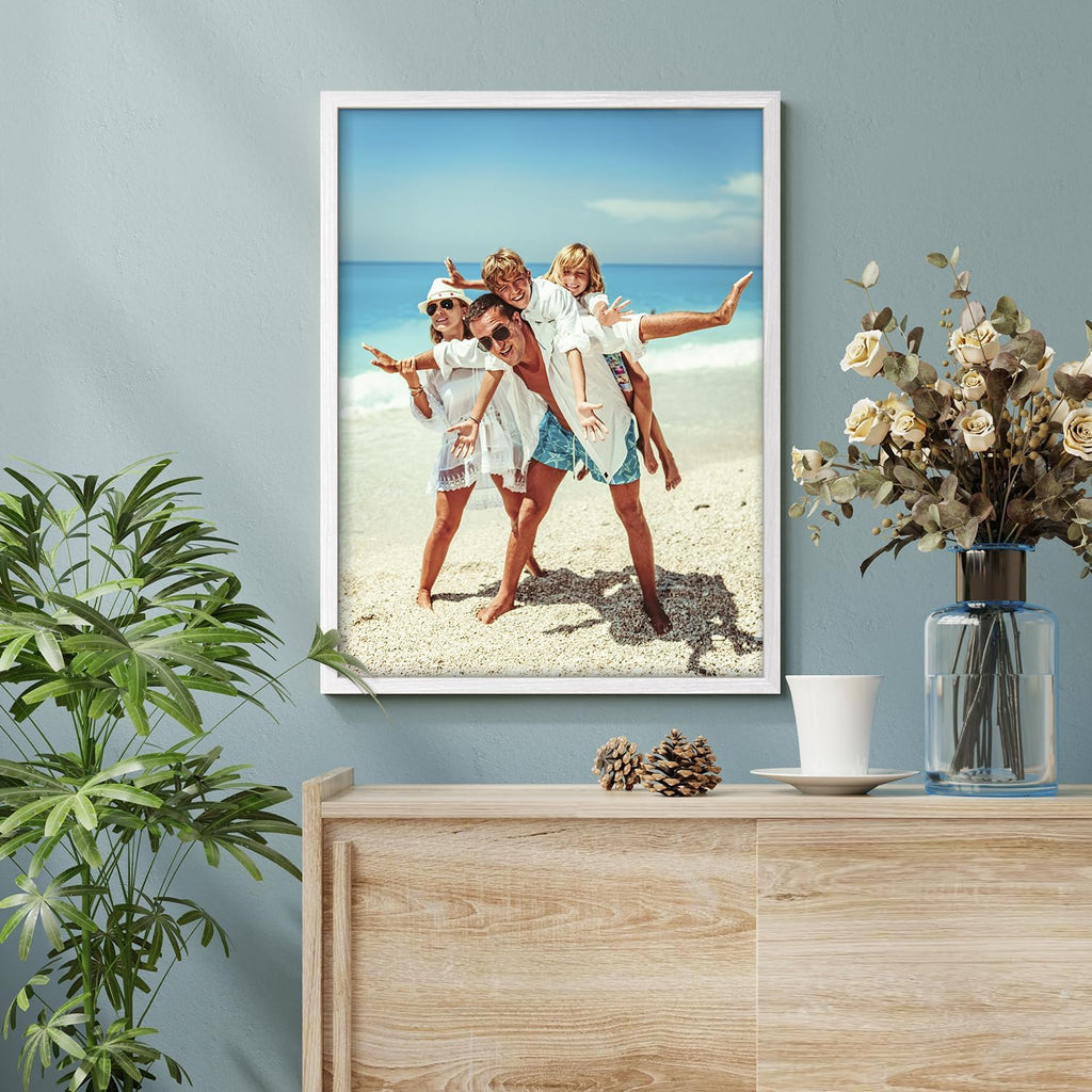Wall26 Custom Framed Poster - Stylish Canvas Art for Living Room & Bedroom | Ready to Hang - 8"x10" White