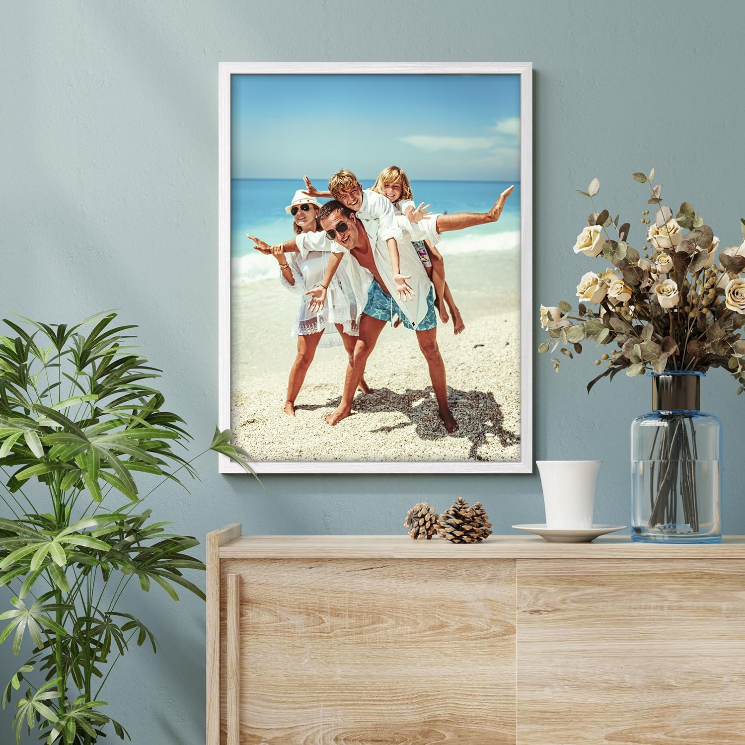 Wall26 Custom Framed Poster - Stylish Canvas Art for Living Room & Bedroom | Ready to Hang - 8"x10" White