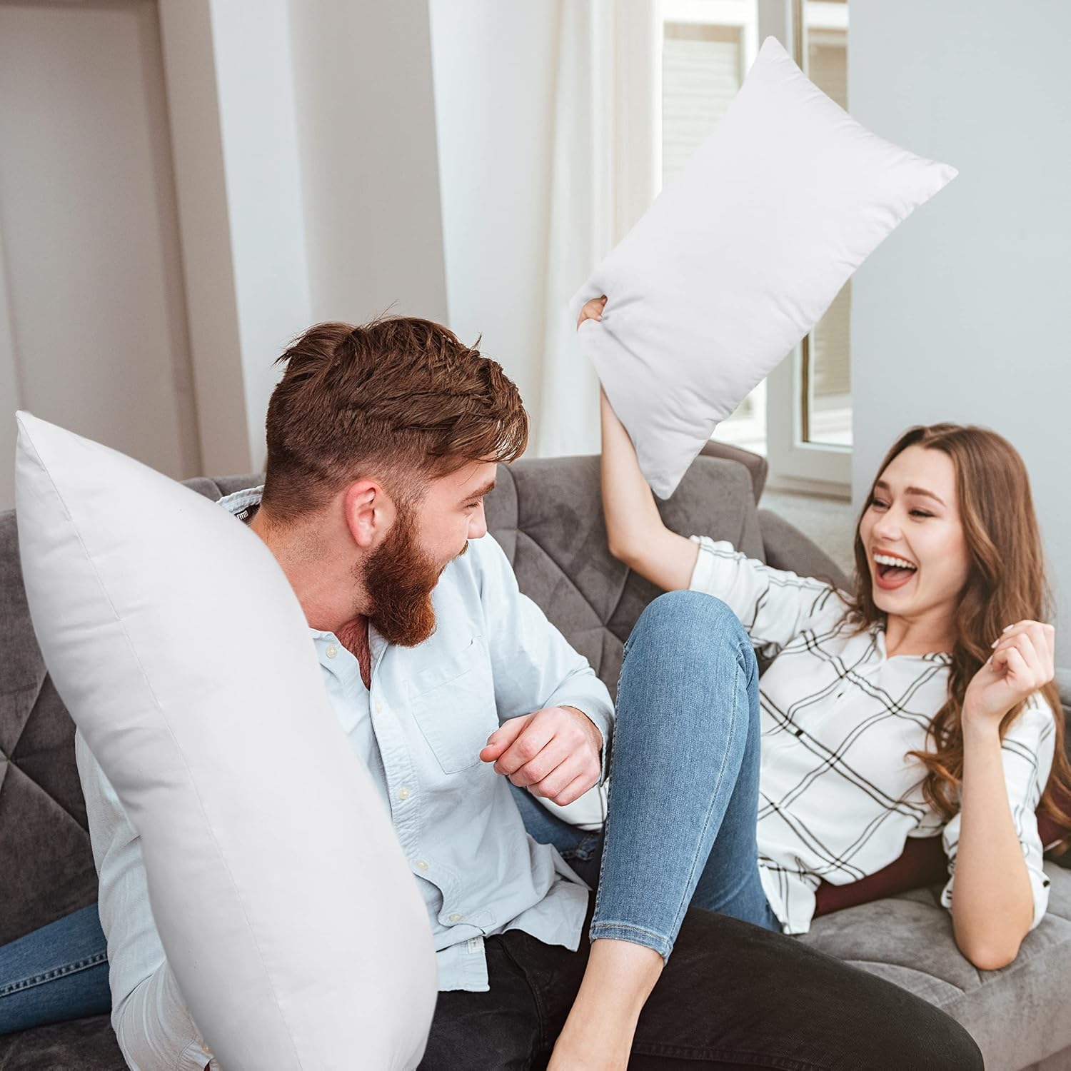 Utopia Bedding Pillow Inserts - Soft & Supportive 20x26 Decorative Throw Pillows | Set of 2, White