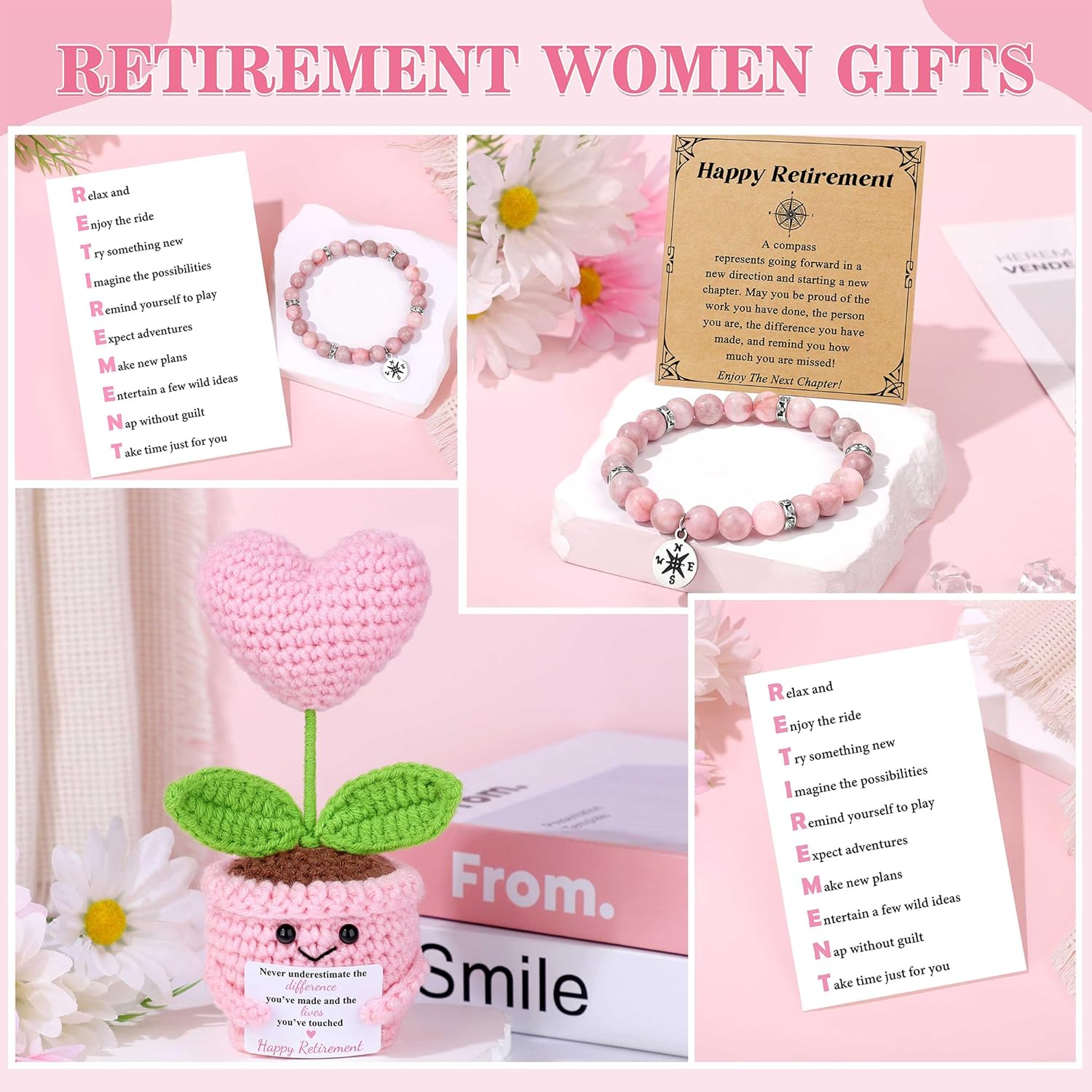 Regine Switzerland Retirement Gift for Women - Thoughtful Gift Basket Set of 6 for Teachers, Nurses, Moms