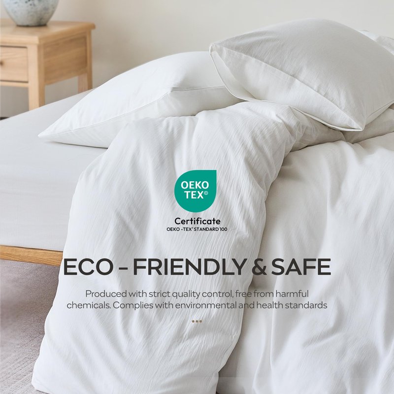 JELLYMONI Bedding Duvet Cover King Size - 100% Washed Cotton Linen Feel Textured Comforter Cover, 3 Pieces Lightweight Soft Bedding Set with Zipper Closure (Off White, 104"x90")