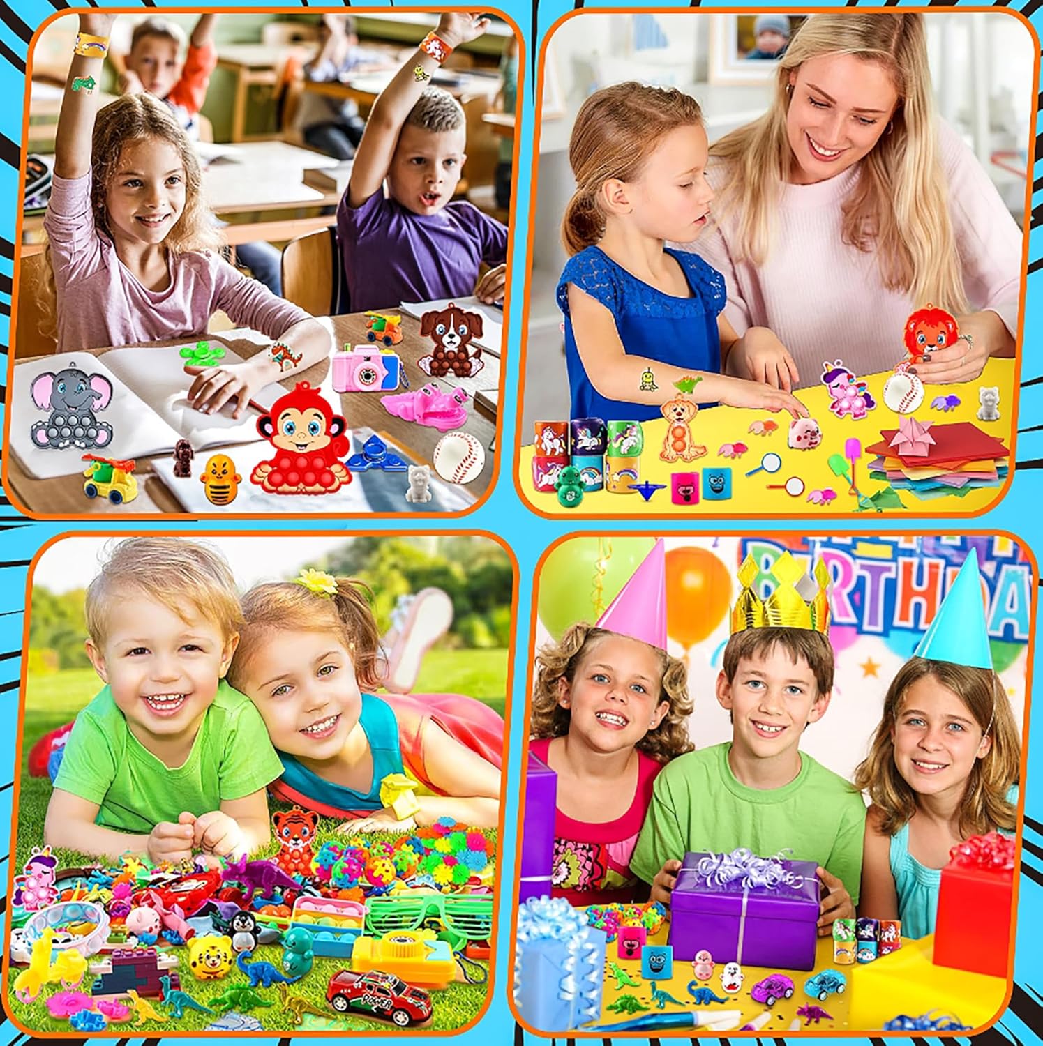 Skiennix 1000 PCS Fidget Toys Bulk - Perfect Party Favors & Classroom Prizes for Kids