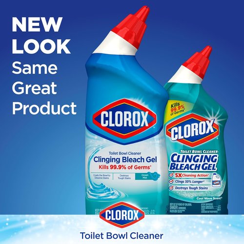 Clorox Toilet Bowl Cleaner with Bleach - Powerful Cleaning Variety Pack | 24 Ounces, Set of 4