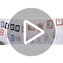20-Piece Hanging Paper Photo Frame Set, 4x6 Inch Cardboard Picture Holders