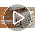 Waterproof Stretch Dining Bench Cover - Beige Jacquard Protector