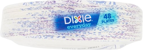 Dixie Everyday Paper Plates - 8.5 Inches, 48 Count | Durable & Convenient Disposable Dinnerware