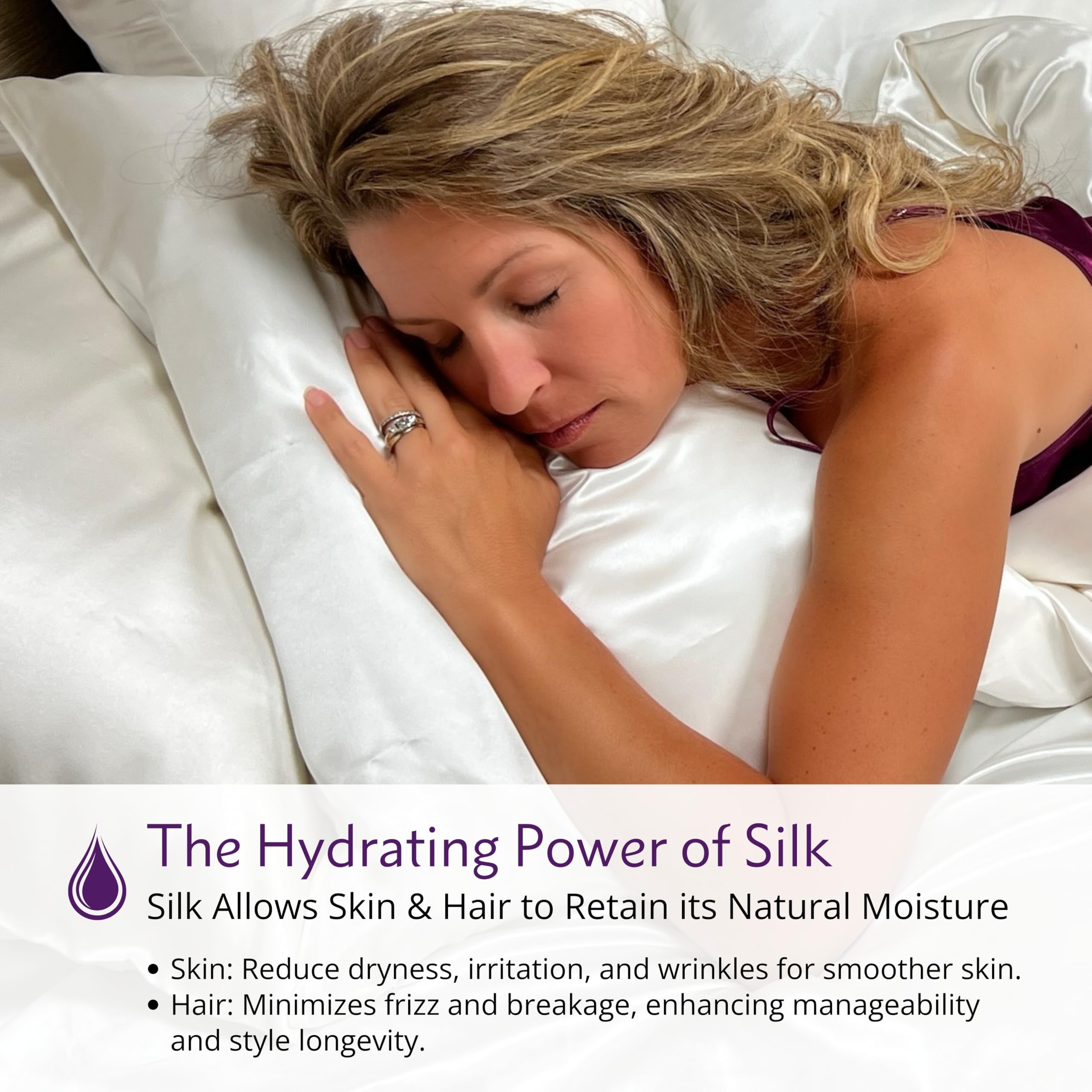 Mulberry Park 100% Silk Pillowcase - 22 Momme, Grade 6A Mulberry Silk - Hidden Zipper Closure - Cabernet - Standard (20" x 26")