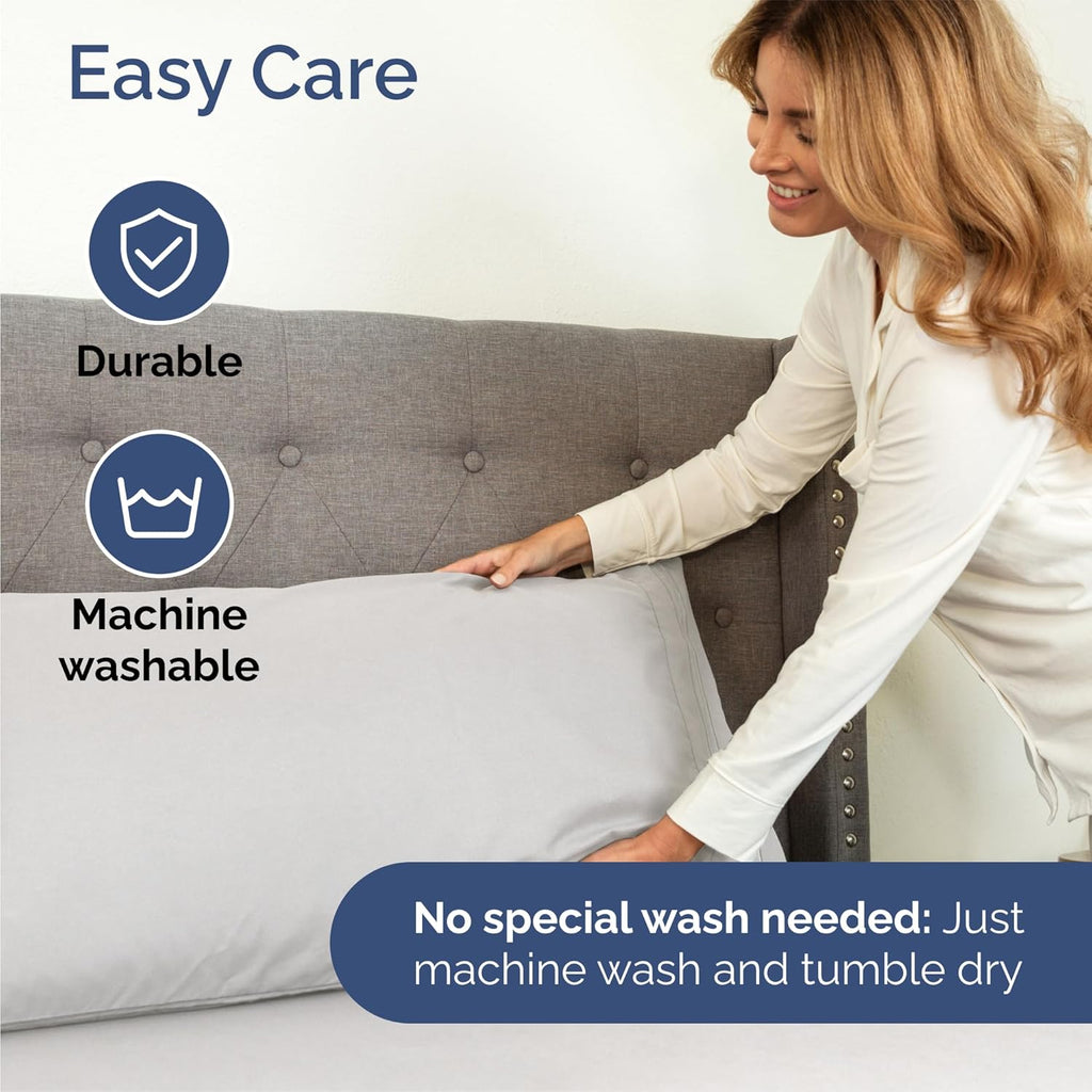 Queen Size 4-Piece Sheet Set | Skiennix Comfy Cooling Bed Sheets - Luxury Hotel Quality - Deep Pockets, Soft & Wrinkle-Free - Oeko-Tex Certified, French Grey