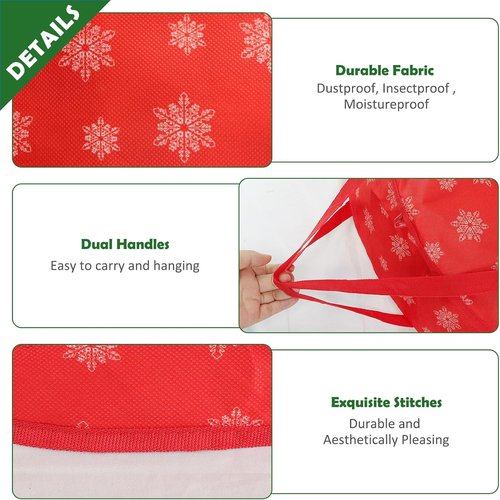 Christmas Wreath Storage Container | 24-Inch Durable Bag with Handles for Holiday Decor - 1 Pack