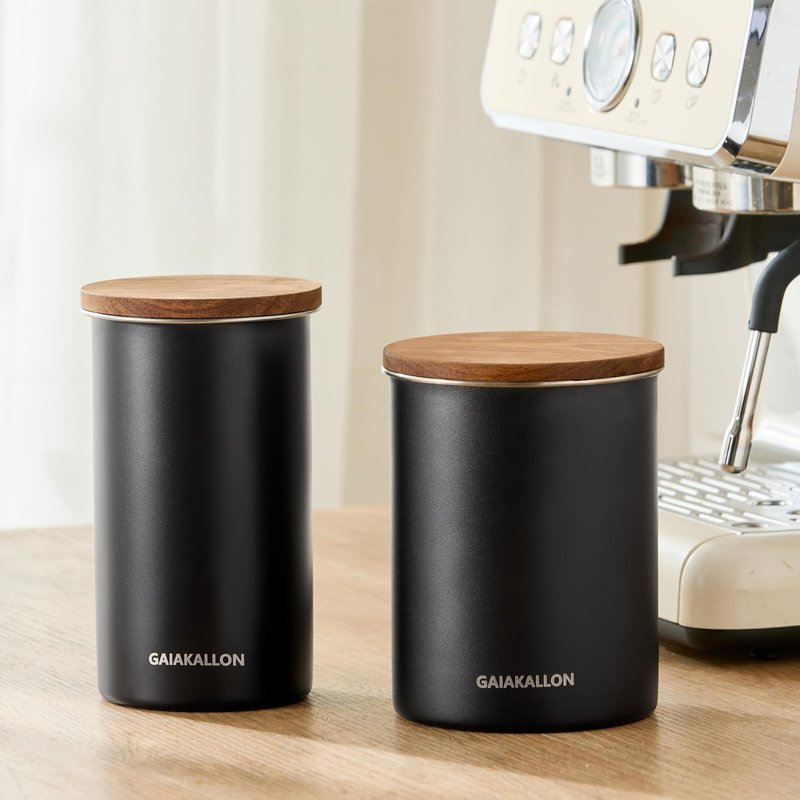 GAIAKALLON Vacuum Coffee Canister, Stainless Steel Airtight Coffee Storage Container, Coffee Container for 14oz Coffee Beans, Coffee Beans Storage, 42 fl.oz