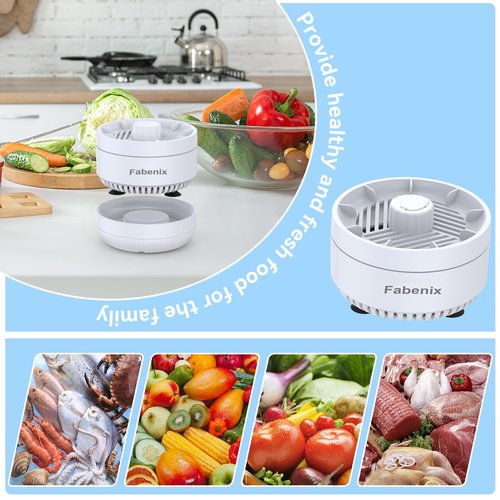 Fruit and Vegetable Washing Machine. Rotatable Fruit and Vegetable Purifier. The Fruit Cleaner Device Automatically Turns on in The Water. Use Water Rotator and OH ion Purification Technology