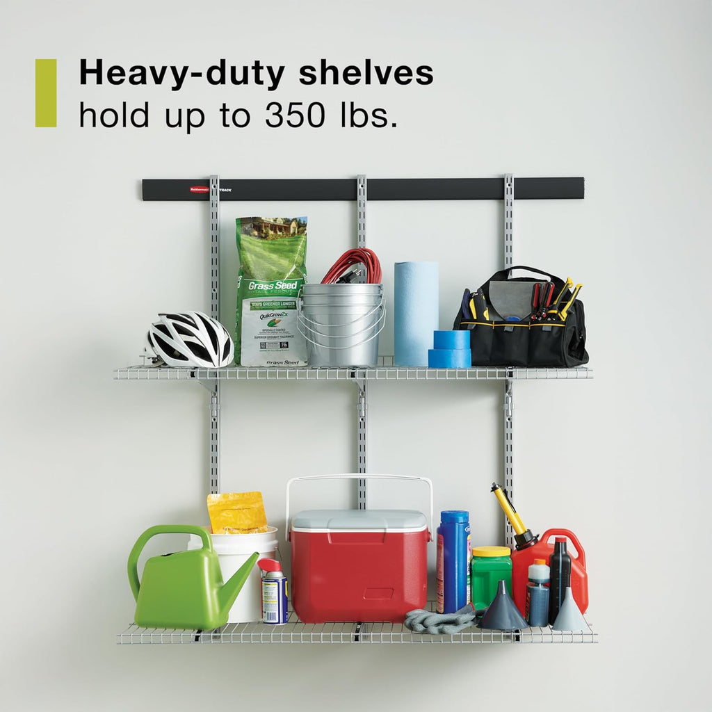 Rubbermaid Fasttrack 3-Shelf Storage Kit - 36"x12" | 350 lbs Capacity for Home, Garage & Workshop Organization